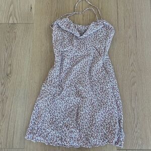 Abercrombie pink floral short slip dress size XS